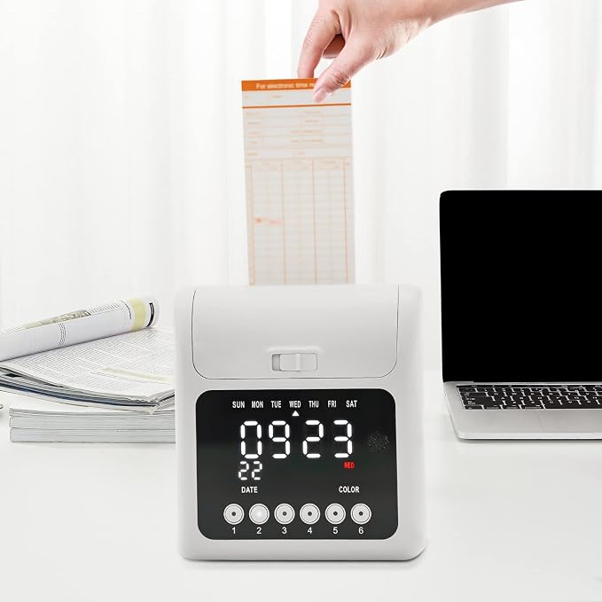 Starter Time Clock Bundle, Electronic Calculating Time Clock Employees in/Out