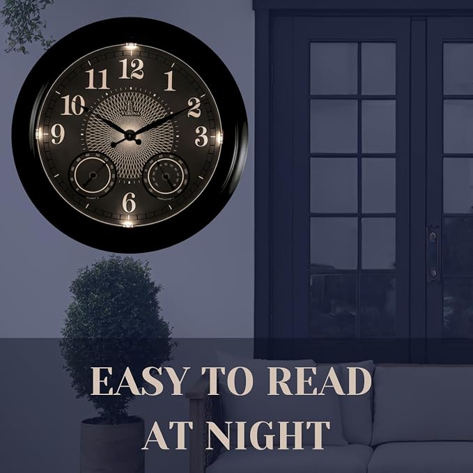 24 inch Illuminated Outdoor Clock