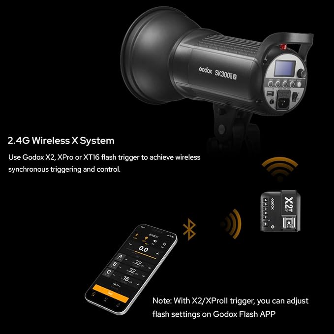Godox SK400IIV 400Ws Strobe Studio Flash GN65 5700K 2.4G