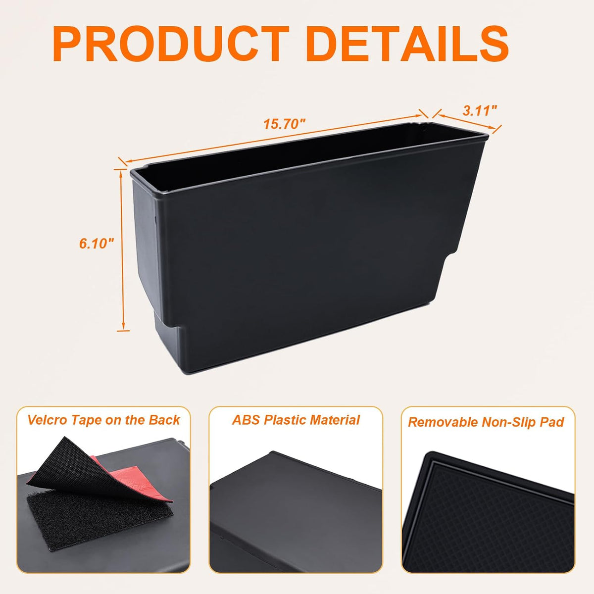 Center Console Trash Can Compatible with 2018-2024 Honda Odyssey Accessories Car Trash Garbage Bin/Items Organizer Keep Clean Durable ABS Plastic