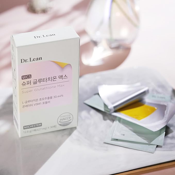 Dr. Lean Super Glutathione Max - Orally Disintegrating Edible Film for Skin Health | Fast Absorption, High Purity, Rich in Vitamins, Niacin, and Hyaluronic Acid (3 Packs)