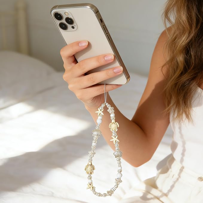 Cute Beaded Camera Wrist Strap for Phone, Digital Camera Charm Lanyard