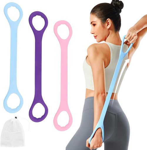 Figure 8 Fitness Resistance Bands - 3-Piece Set for Arm, Back & Shoulder Workouts | Elastic Exercise Ropes