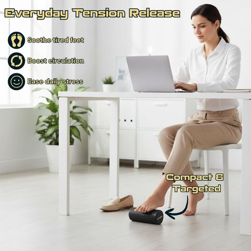 Fitizen Foam Roller - Deep Tissue Muscle Massage for Back Pain Relief | Ideal for Home Gym & Yoga