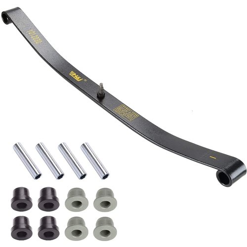 10L0L Golf Cart Heavy Duty Front Leaf Spring Kit with Bushings & Sleeves Compatible with Club Car DS 1981-up & Precedent 2004-2008, OEM# 1012030 1012322 1013867 1015108