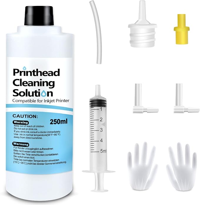 Printhead Cleaning Kit for Epson, 250mL Printer Cleaning Kit for Inkjet Printer