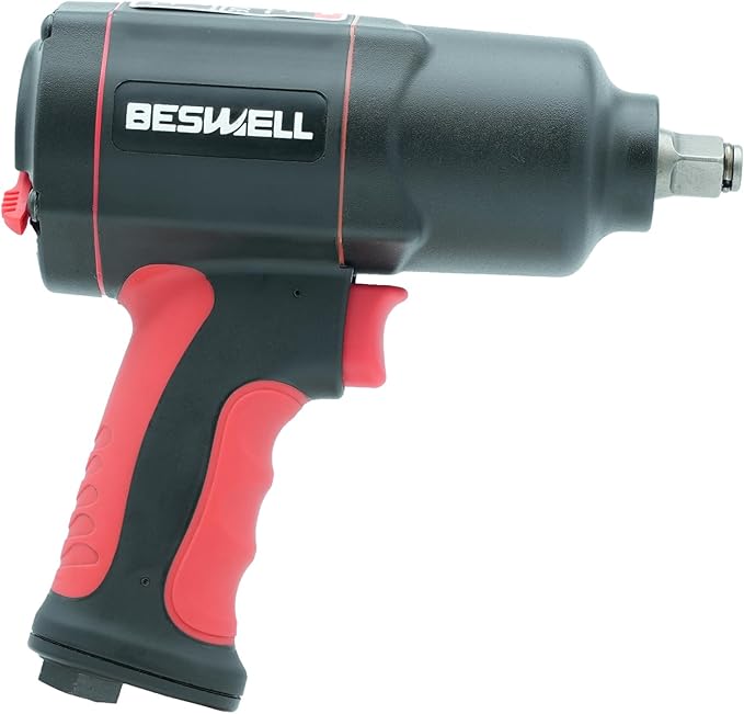 BESWELL® 1/2-Inch Air Impact Wrench with Up to 1180 Foot-Pounds of Real Max Loosen Power-BW-112FN1