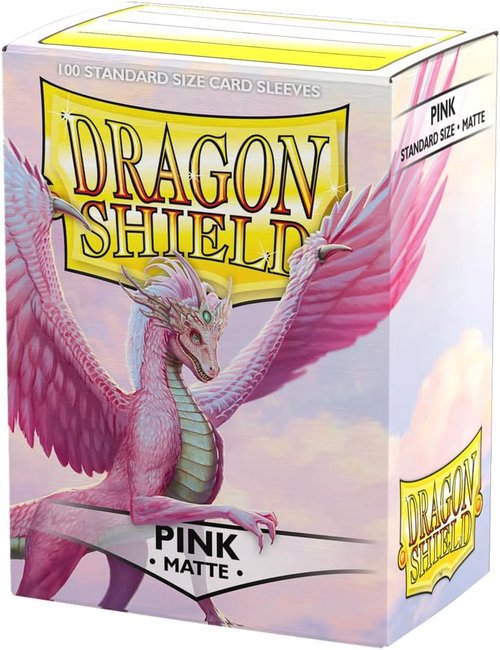 Dragon Shield | Matte Card Sleeves - 100 Count Standard Size - Smooth & Durable TCG Protection | Pink