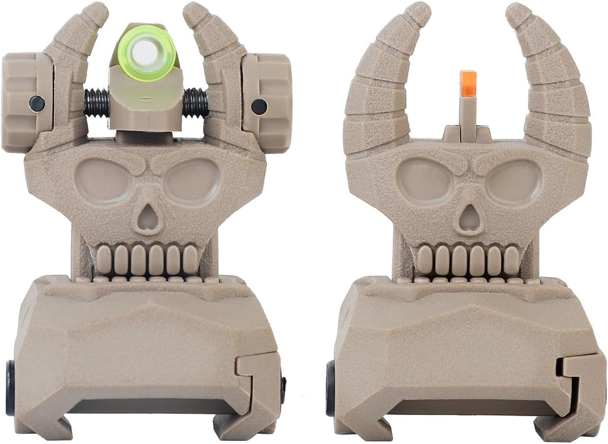 Skiennix Flip Up Sights - Durable Polymer Fiber Optic Sights for Picatinny Rails