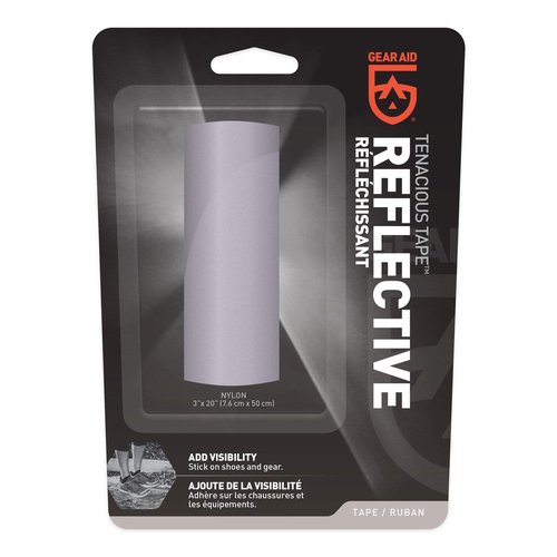 GEAR AID Tenacious Tape Reflective Roll for Adding High-Visibility to Safety Jackets, Rain Gear, Bike, Shoes and Outdoor Gear, 3” x 20”, Silver