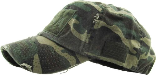 KBETHOS Vintage Distressed USA Military Baseball Cap - Adjustable Thin Blue & Red Line Dad Hat