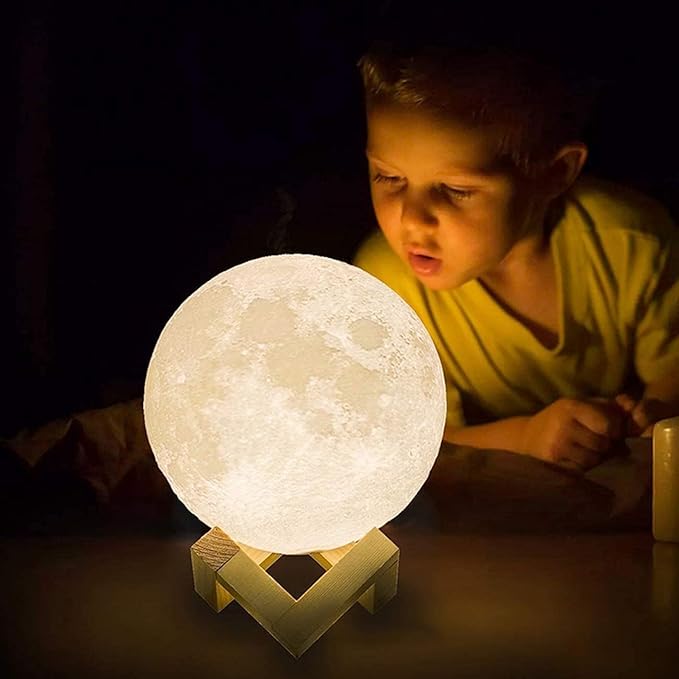 CPLA Moon Lamp Upgrade 128 Colors, Easter Gifts for Kids Girls Boys Teens, Remote & Touch Control, Diameter 6 INCH
