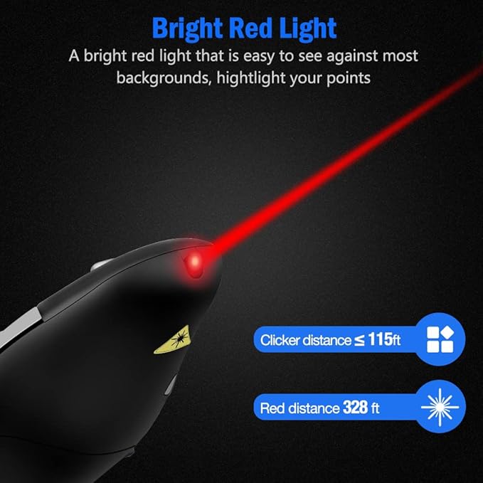 Presentation Remote Clicker, USB A & USB C Wireless Presenter