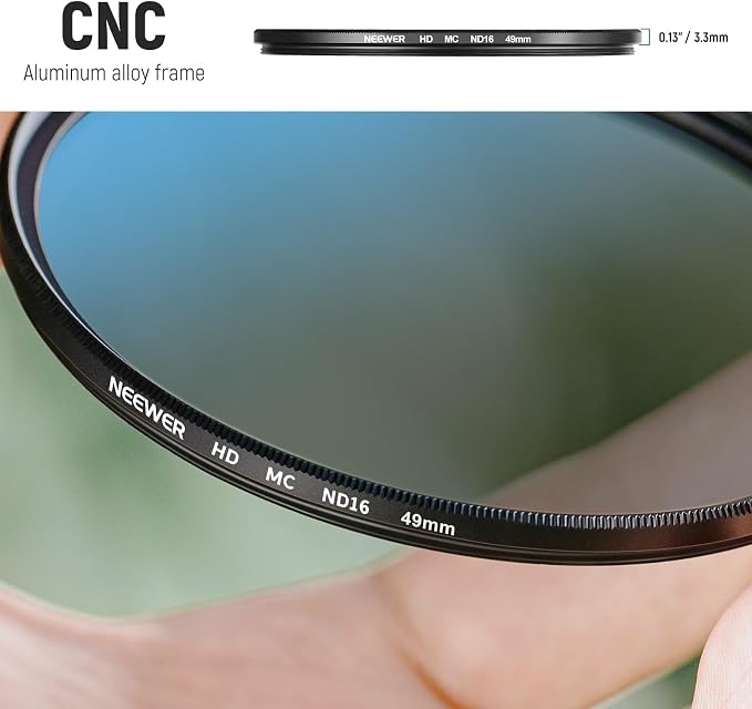 Neewer 49mm ND Lens Filter Set, ND16/ND32/ND64/ND1000, Lens Cleaning Pen