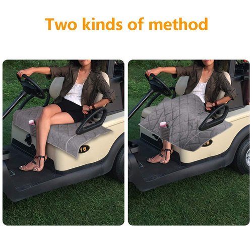 EZGO Golf Cart Seat Blanket & Cushion Covers for 2-Person Seats - Club Car & Golf Cart Accessories Gift for Men