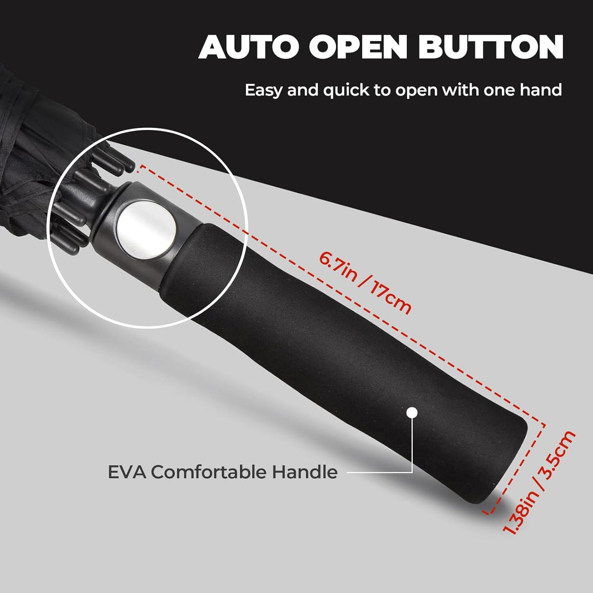 ZDSSM Golf Umbrella - Automatic Open, Extra Large 54/62/68/72 Inch, Windproof & Waterproof Double Canopy