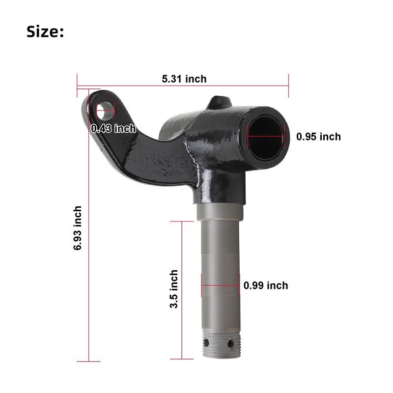 Roykaw Golf Cart Driver Side Spindle for EZGO TXT 2001-up Gas & Electric Models, EZGO TXT Front Spindle Replacement, Durable Forged Steel Alloy, 1 Piece, OEM# 70673-G02, 70673G02