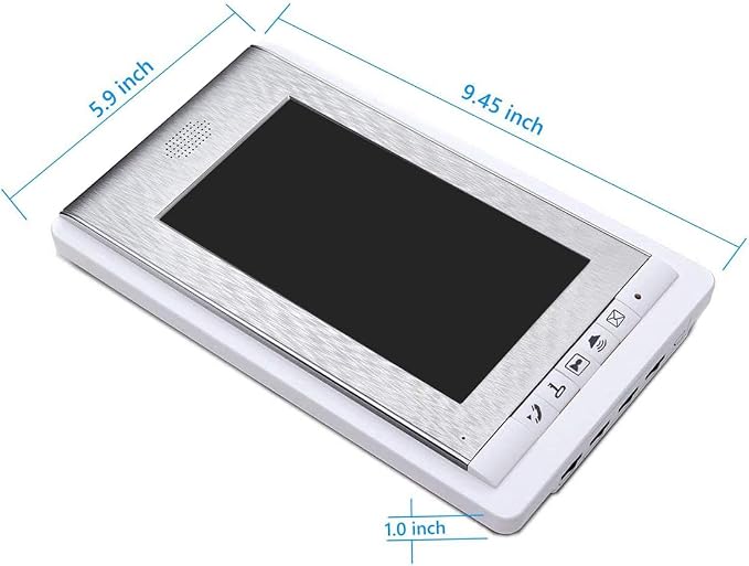 2 Units Apartment Video Intercom System, 7 Inch Monitor Wired Video Doorbell