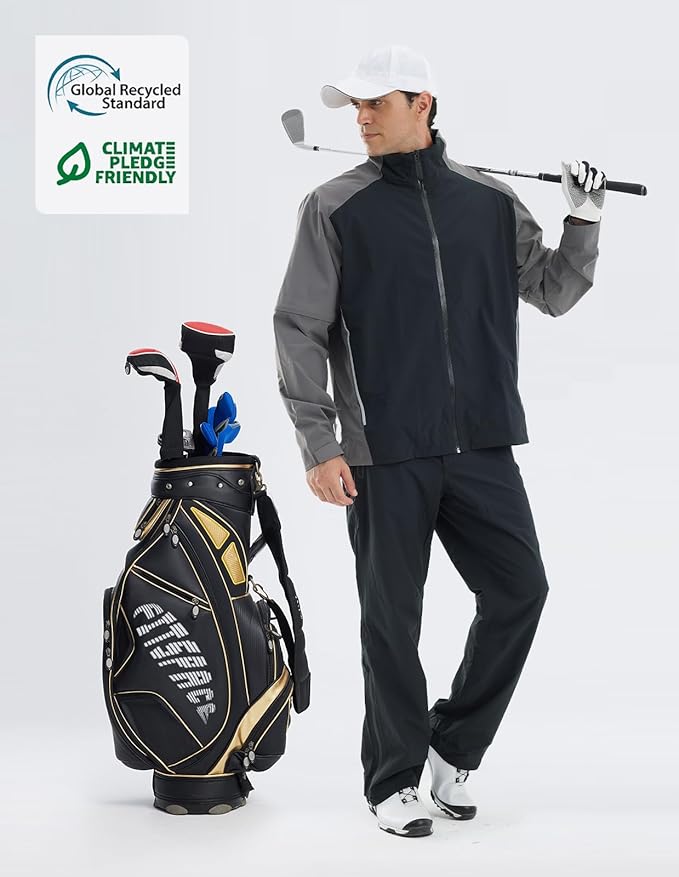 fit space Waterproof Golf Rain Suits for Men Performance Rain Jackets and Pants for All Sports