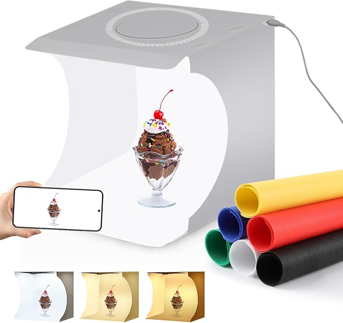 Photo Light Box 10" Portable Folding Photography Light Tent kit