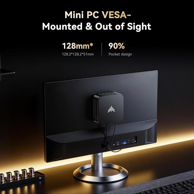 KAMRUI Pinova P1 PC, Ryzen R2544, 16GB DDR4 512GB SSD | 4-Core, 8-Thread Processor, Triple 4K Display, M.2 2280 SSD, Wi-Fi, Bluetooth, Ethernet, Home Office