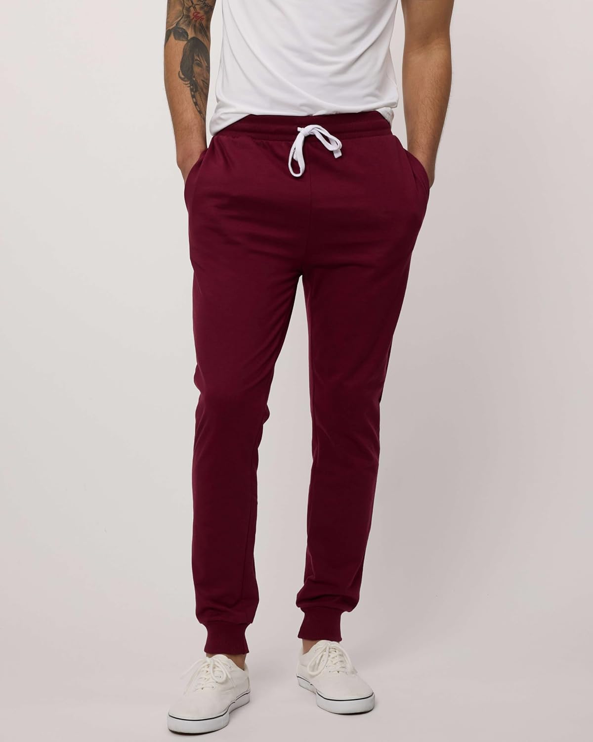 Real Essentials Men's French Terry Fleece Jogger Sweatpants - 3 Pack with Pockets | Big & Tall Available
