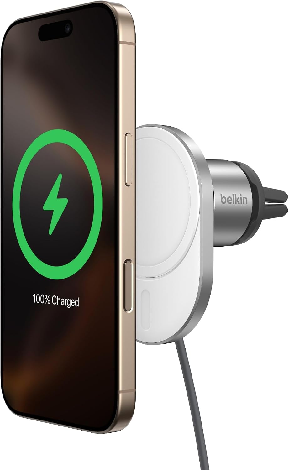 Belkin 15W MagSafe-Compatible Wireless Car Charger, Vent Mount