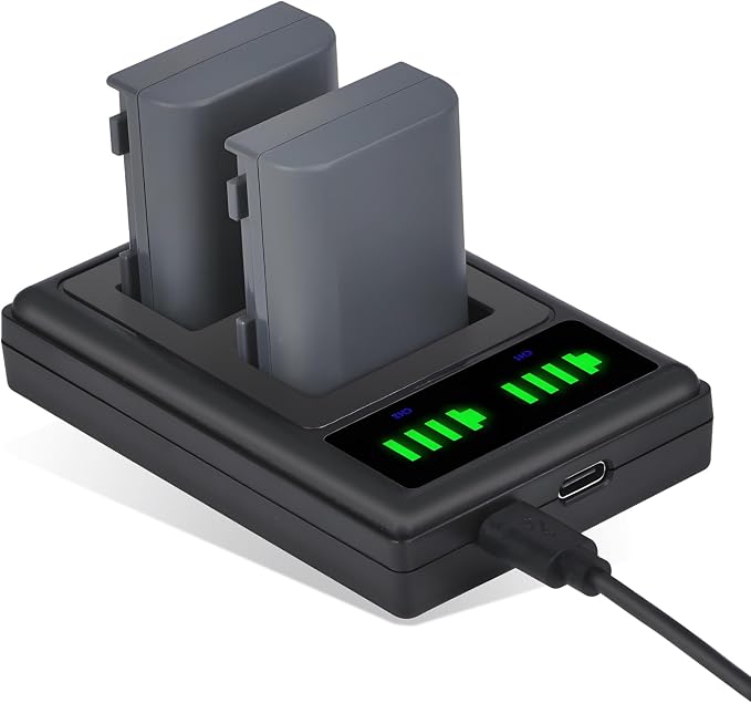 Pickle Power NB-2L NB-2LH Battery 2 Pack and LED Dua Charger