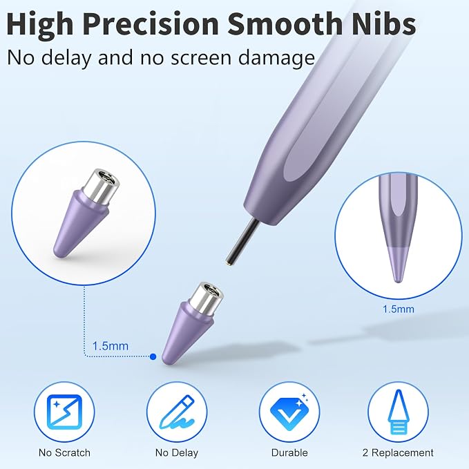 Stylus Pen for iOS&Android Touch Screens, Active Pencil for Samsung, Smart