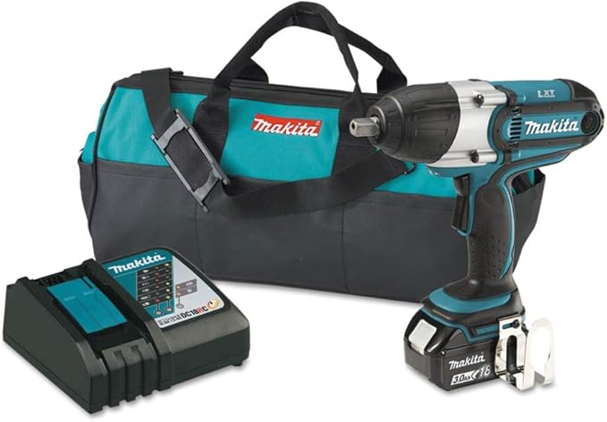 Makita XWT041X 3.0Ah 18V LXT Lithium-Ion Cordless 1/2" Square Drive Impact Wrench Kit