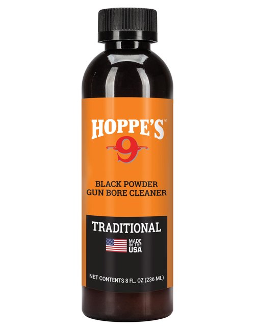 Hoppe's No. 9 Black Powder Gun Bore Cleaner and Patch Lubricant, 8 oz. Bottle