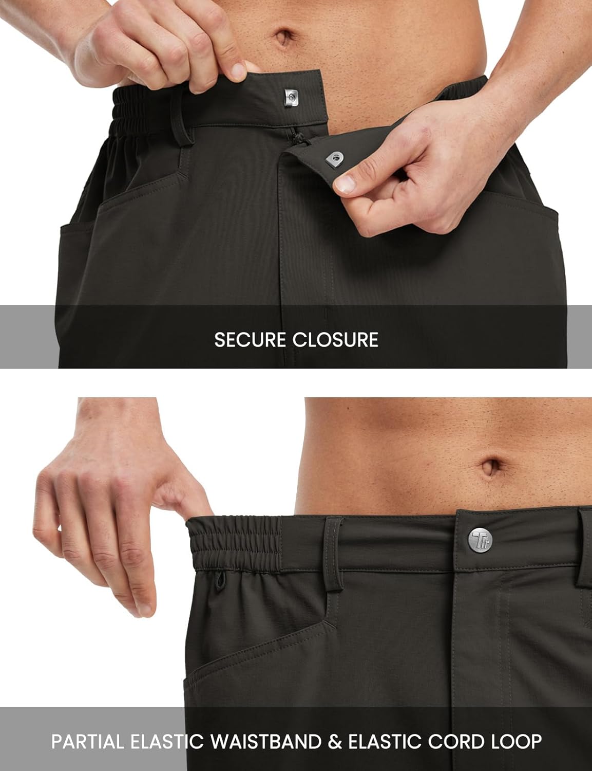 TBMPOY Men's Golf Shorts - Lightweight Quick-Dry Cargo Shorts for Outdoor Travel | 9-Inch, 4 Pockets