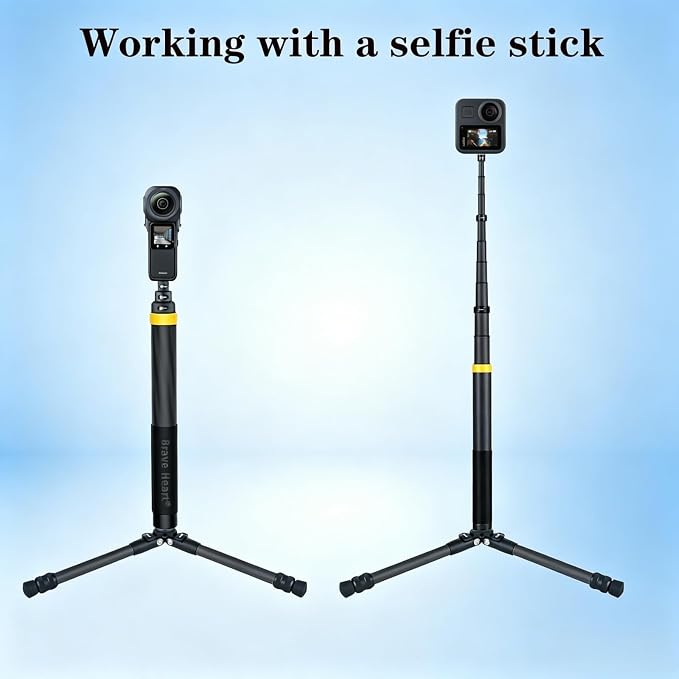 Lightweight Carbon Fiber Mini Tripod, 7/10.5 Inches Sturdy Desktop Tripod