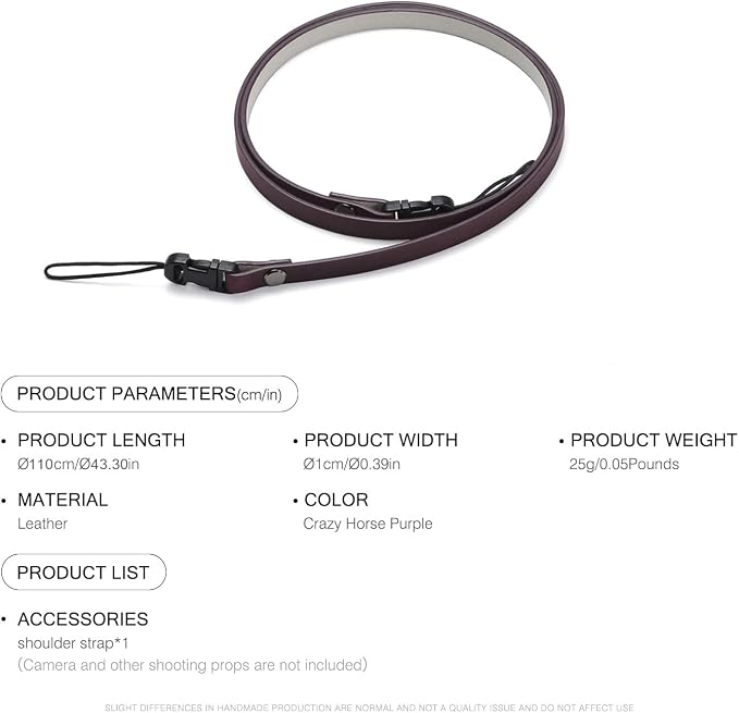 Vintage Minimalist Leather Camera Neck Shoulder Strap