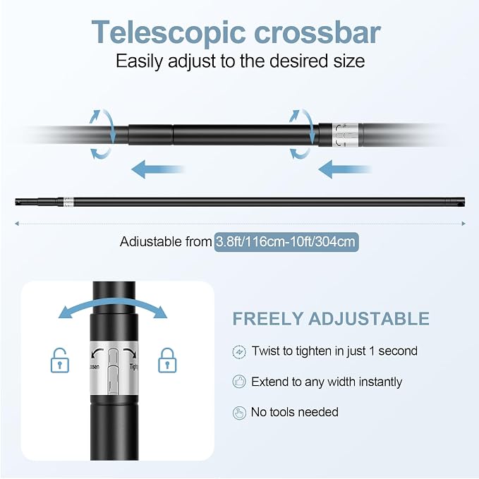 EMART 10x10FT Backdrop Stand, Photo Studio Back Drop Adjustable Stand