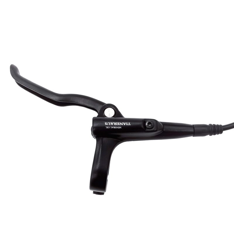 Tianeraus Mountain Bike Hydraulic Brake and Lever - Left Front 850mm Adapter Aluminum Alloy Hydraulic Bike Brakes, is/PM Adapter, Resin Pads, Black (is/PM)