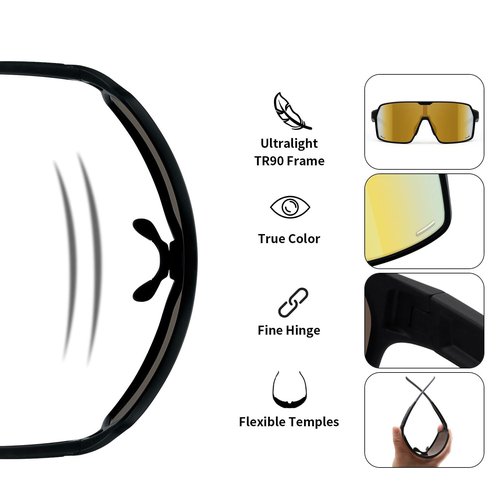 Karsaer Oversized Sports Sunglasses for Men Women, Large Frame UV Protection Eyewear, Ideal for Baseball Running Cycling Golf