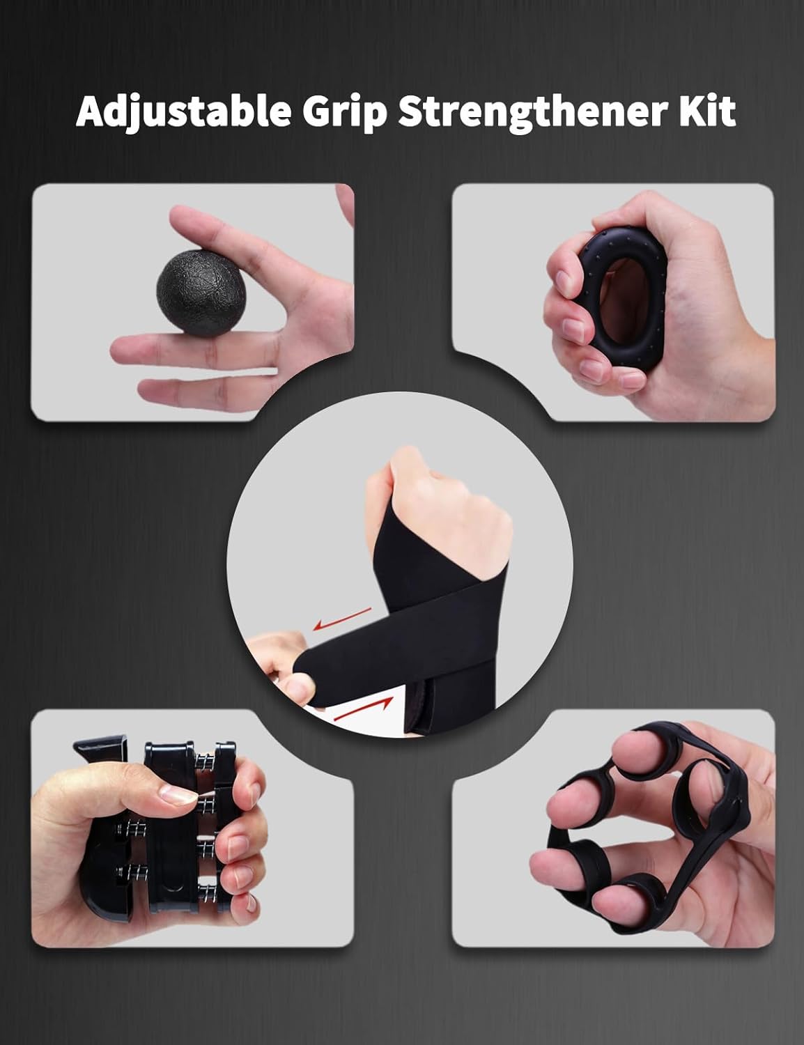 ProGrip Strength Trainer - Auto-Count Hand Strengthener Kit | Adjustable 11-220 LBS for Home Gym & Recovery