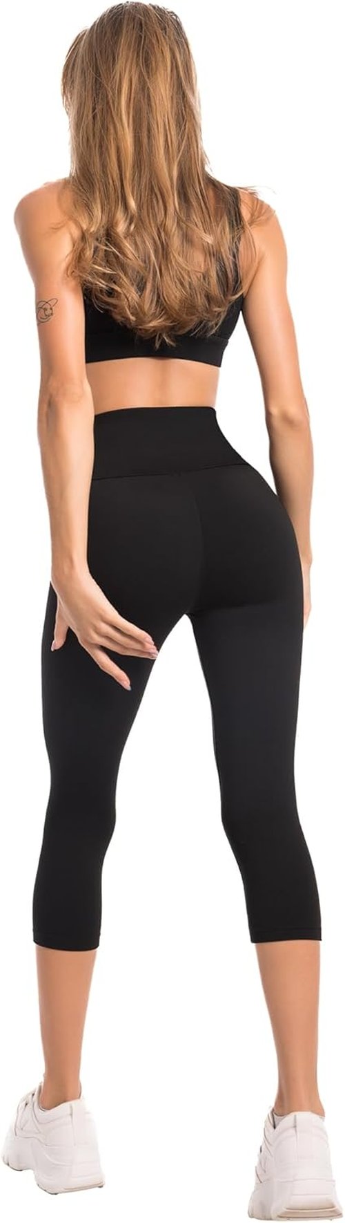 Ipletix Capri Leggings - High Waisted Buttery Soft Opaque Yoga Pants with Pockets | 2 Pack for Women