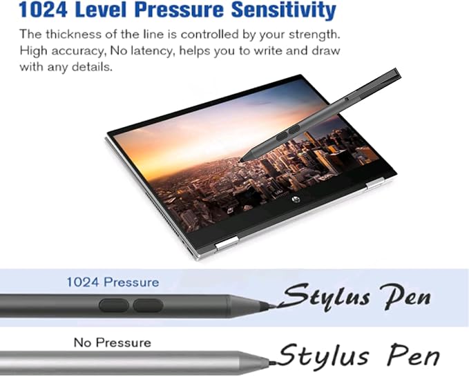 Stylus Pen for HP Omnibook/Envy/Spectre/Pavilion x360, 1024 Pressure