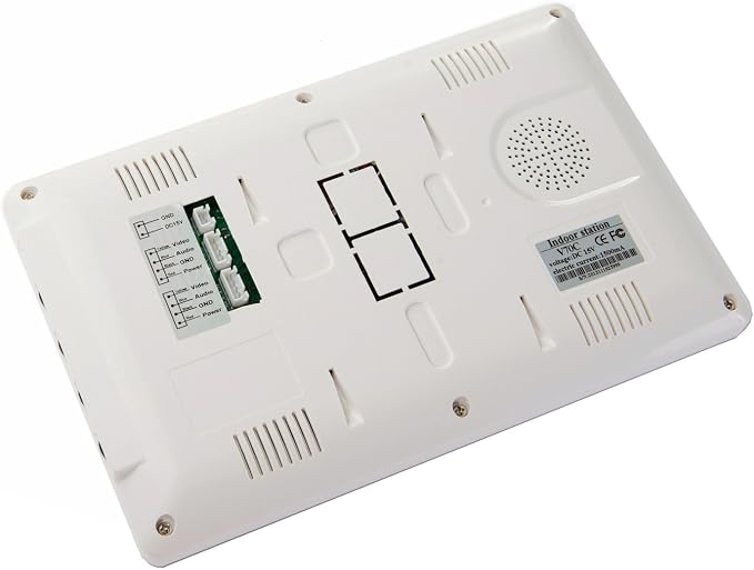 6 Units Apartment Video Intercom System, 7 inch Monitor Wired Video Door Phone