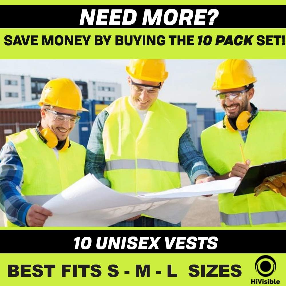 Safety Vests | Bulk Pack Reflective Vests for Men, Women & Kids - High Visibility Gear