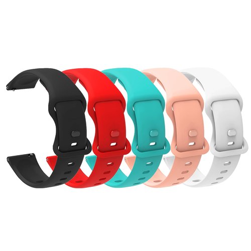 GTX13, GTX12 Smart Watches Band, Lamshaw 22mm Classic Watch Bands Soft Silicone Bands Bracelet Sports Strap Compatible with Fitpolo GTX12, ENOMIR GTX12, Tensky GTX12, uaue T60, QXQ T60, QCOQ T60 Smart Watches (22mm size band, 5 pack-1)