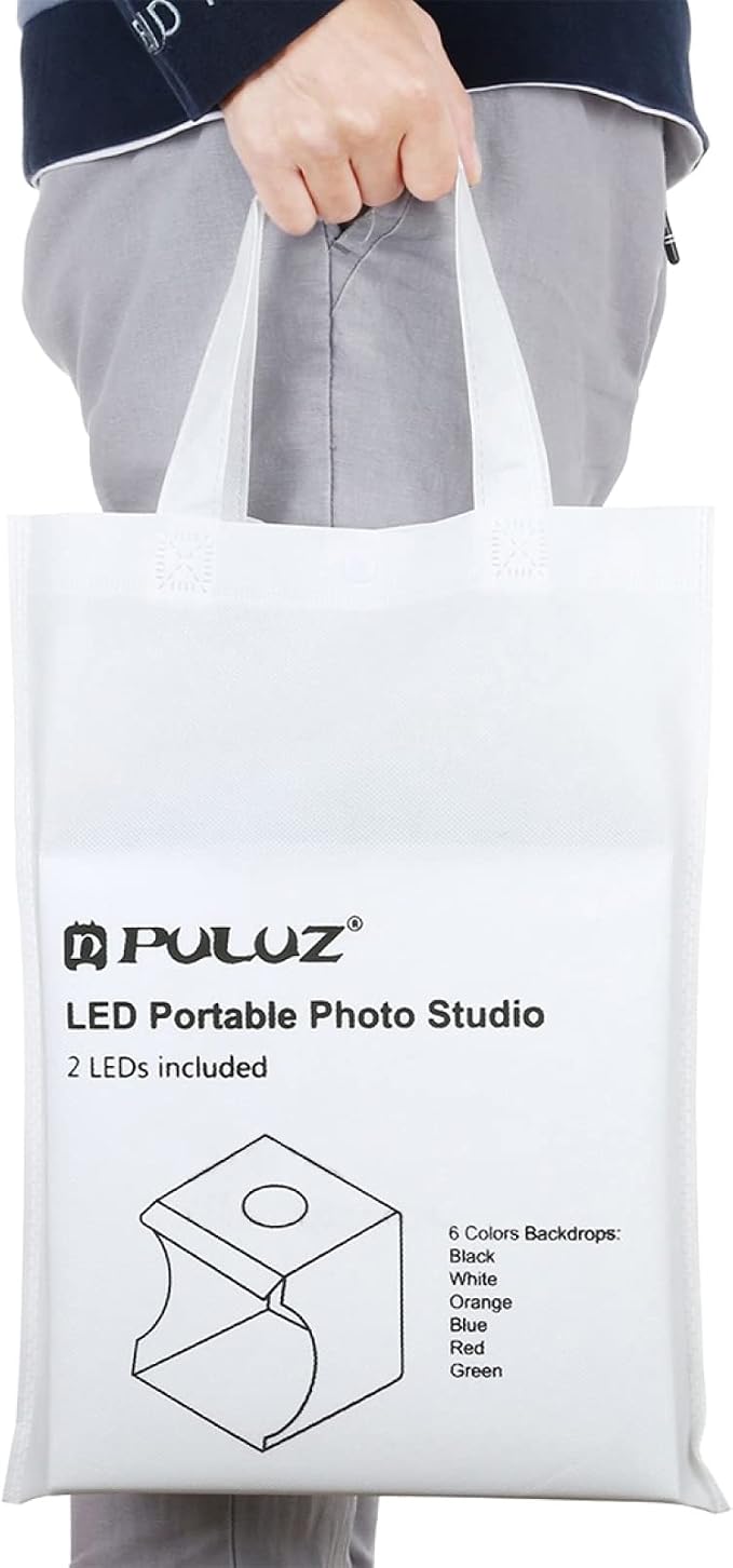 Photo Studio Box with LED Light, PULUZ 20cm Mini Portable Photography Lighting