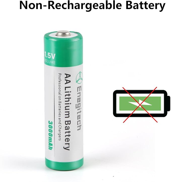 Enegitech AA Lithium Battery, Double A Lithium Battery 1.5V