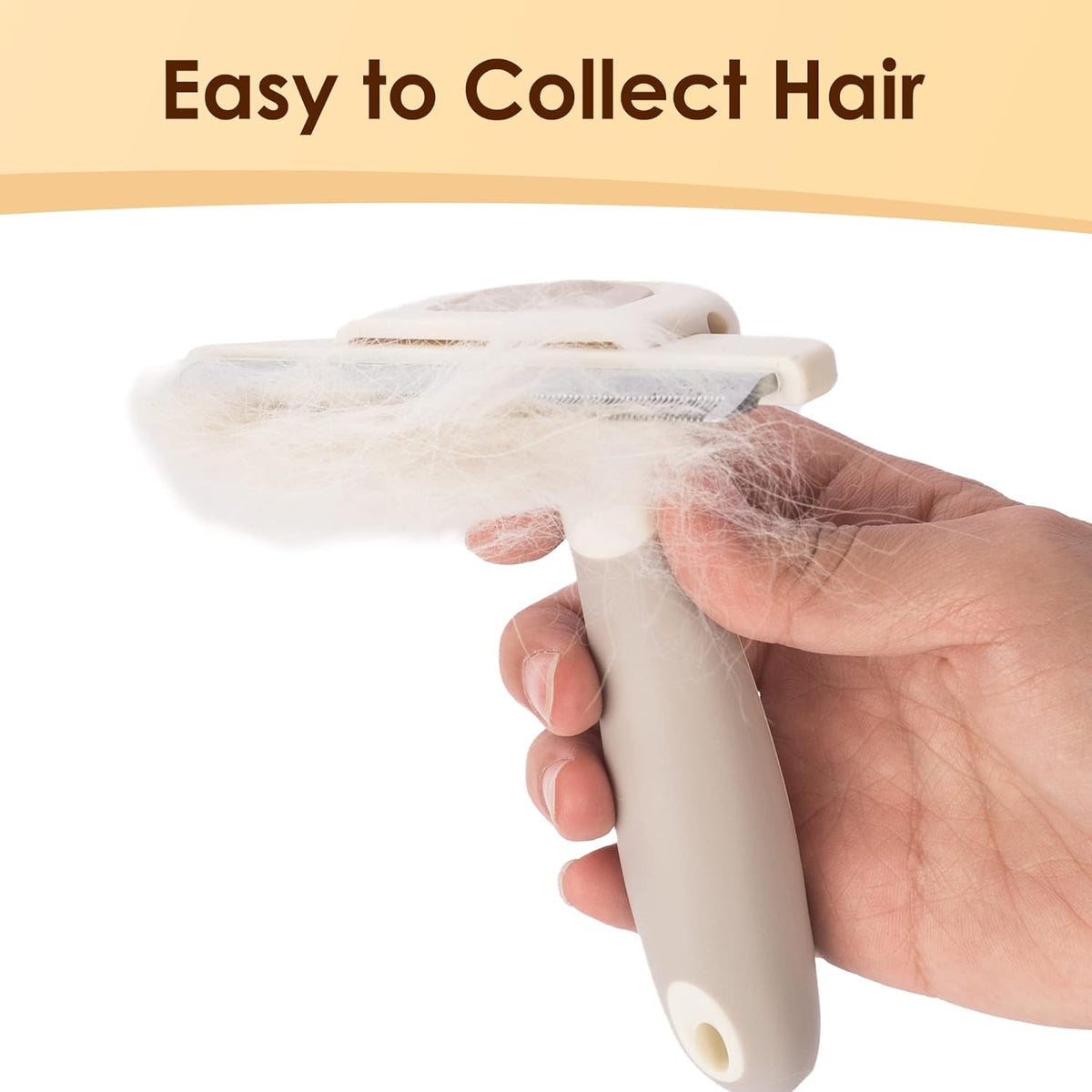 Skiennix Dog Deshedding Brush - Effortlessly Remove Loose Fur | Ergonomic Handle for Comfort
