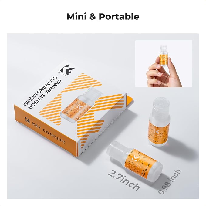 K&F CONCEPT 20ML*2 Camera Cleaning Solution, Microfiber Lens Cleaner Care Kit