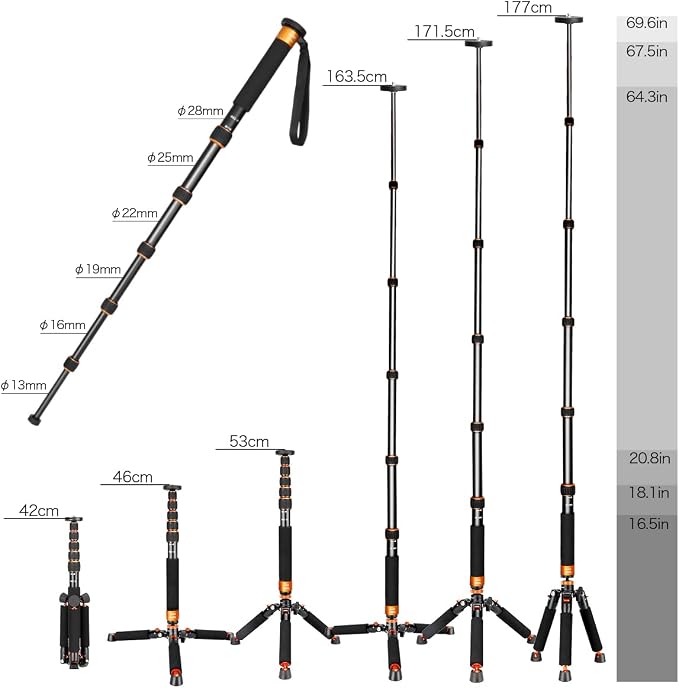 Koolehaoda 69" Aluminum Camera Monopod