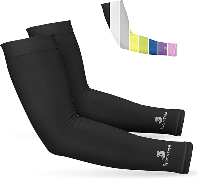 SportsTrail Cooling Arm Sleeves for Men & Women – Breathable, UV Sun Protection, Sports Arm Sleeves for Women, Men & Youth