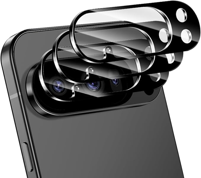 3 Pack for Google Pixel 10 Pro Camera Lens Protector, Tempered Glass 9 Hardness
